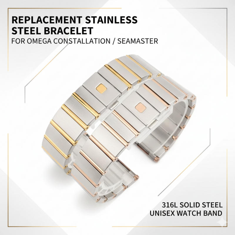 Omega Watch Constellation - สายนาฬิกาเหล็กขนาด 23 มม. 25 มม. สำหรับนาฬิกาโอเมก้า