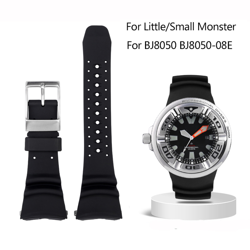 Citizen Watch Promaster - ยางสำหรับ Citizen BJ8050 BJ8050-08E Little/มอนสเตอร์ขนาดเล็กกันน้ำ Breathable
