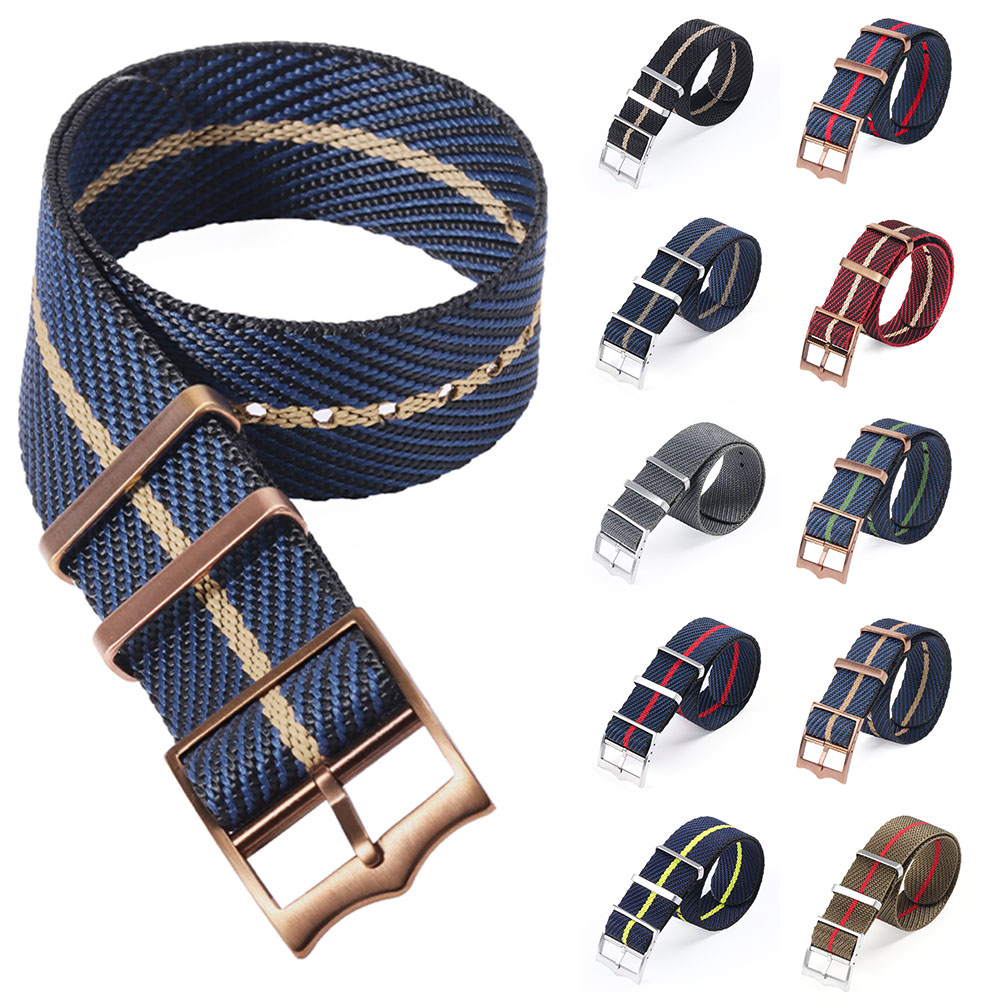 Nato Strap Nylon - ผ้าใบไนลอนสําหรับนาฬิกา TUDOR ทหารพรีเมี่ยมสายรัดข้อมือหัวเข็มขัดสีบรอนซ์ผ้า 20 มม.22 มม.กีฬา