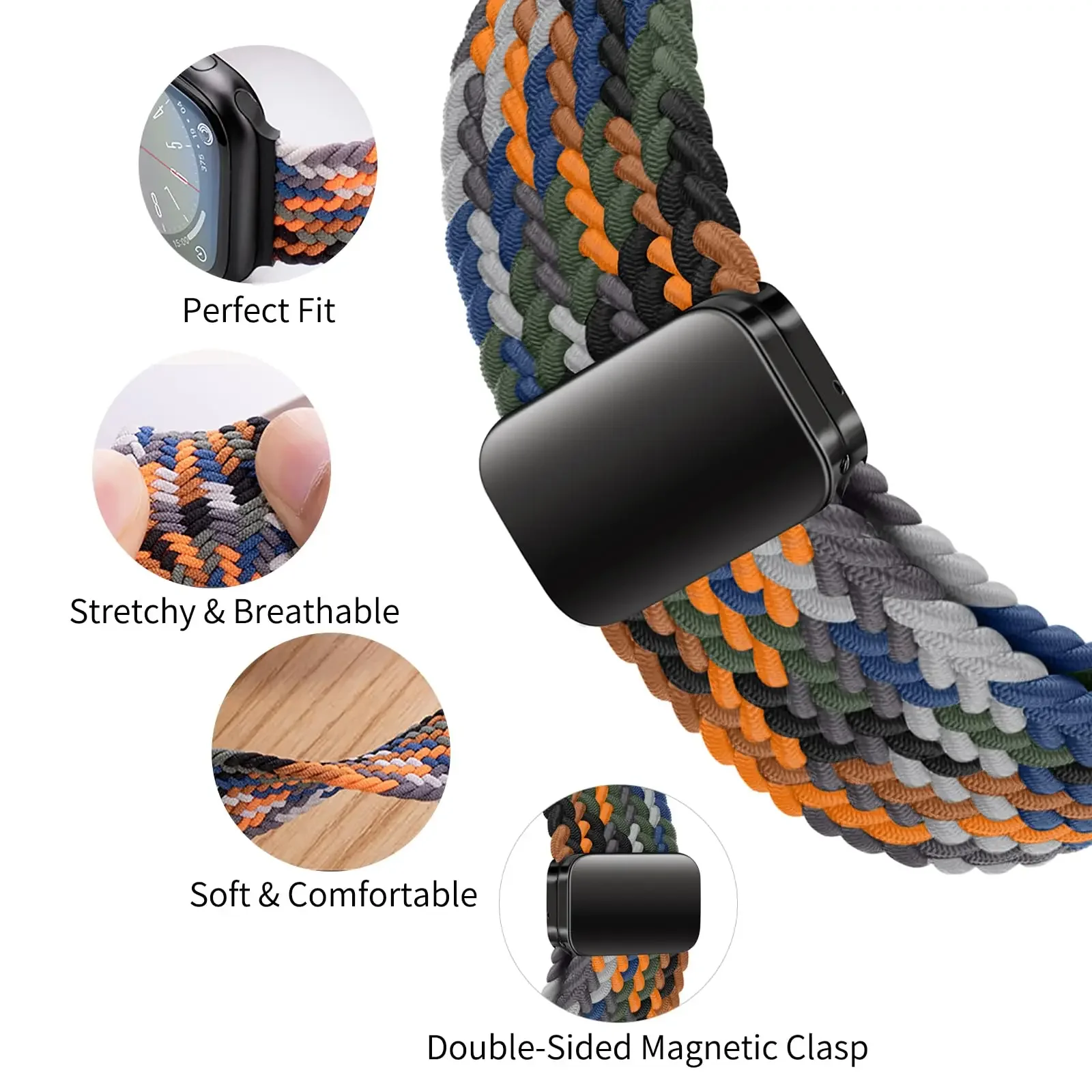 สายรัดข้อมือแบบถักไนลอนสำหรับ  - Milanese Loop Magnetic บทวิจารณ์และราคา