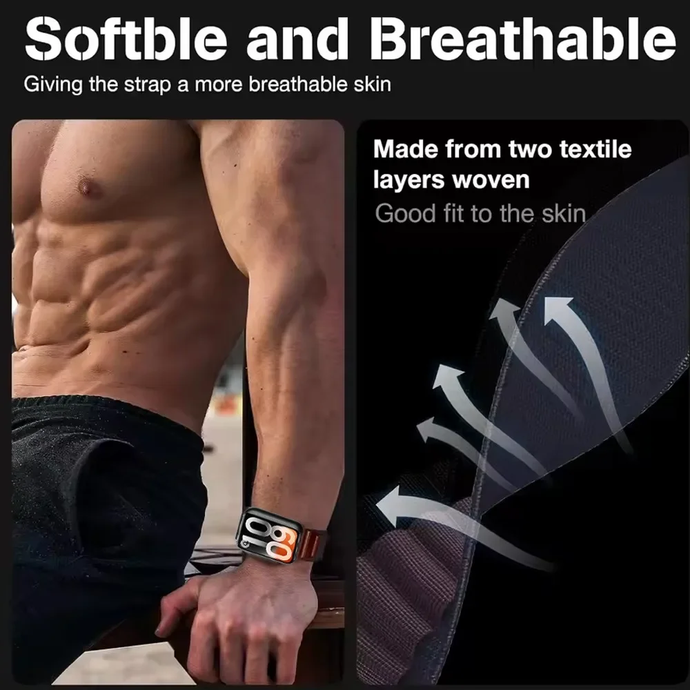 สายไนลอนสำหรับ Redmi Watch 6 A - Parachute Strap Elastic บทวิจารณ์และราคา