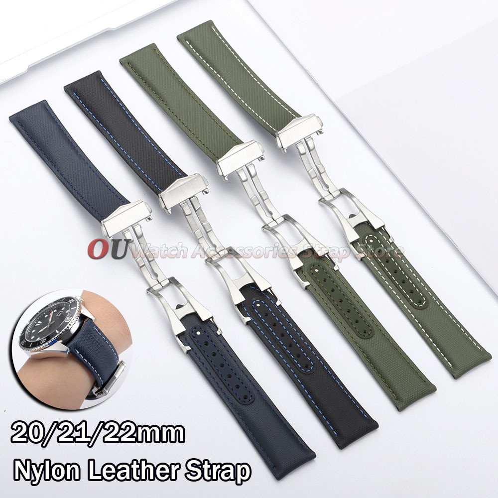 สายนาฬิกาหนังไนลอนผ้าใบ ขนาด 2 - Omega Watch Seamaster บทวิจารณ์และราคา