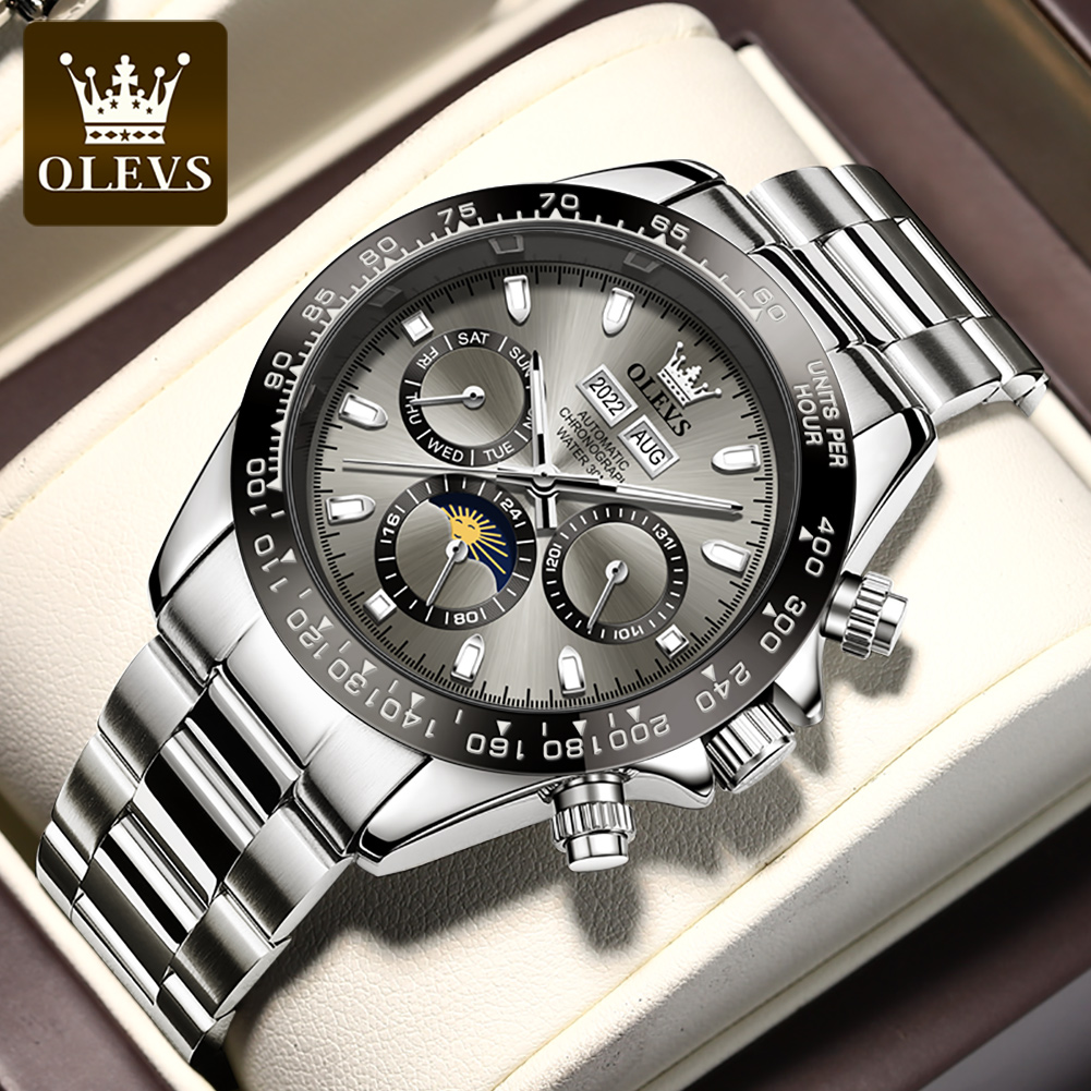 OLEVS 6654 Luxury Mens นาฬิกา  - Omega Watch Seamaster บทวิจารณ์และราคา