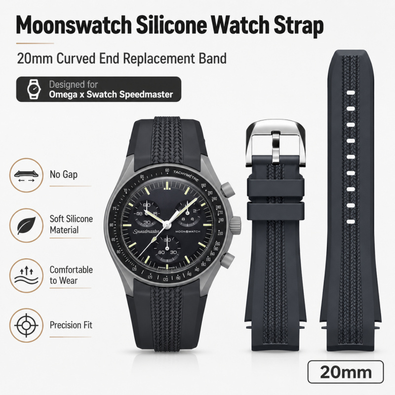สายนาฬิกาซิลิโคนแบบโค้ง 20 มม. - Omega Watch Speedmaster บทวิจารณ์และราคา